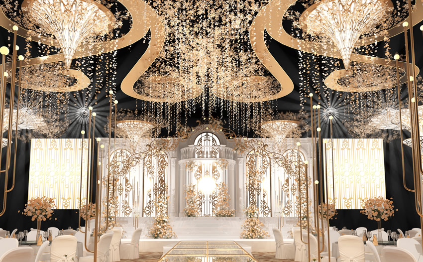 西湖花木兰喜事汇金色大厅效果展示